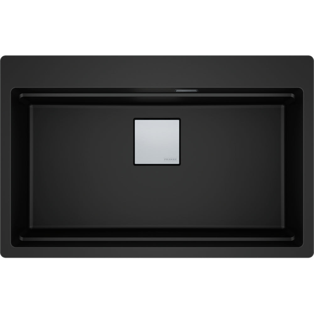 FRANKE Becken KNG 610-73 A Black Matt Druckknopf Edelstahl 114.0747.281