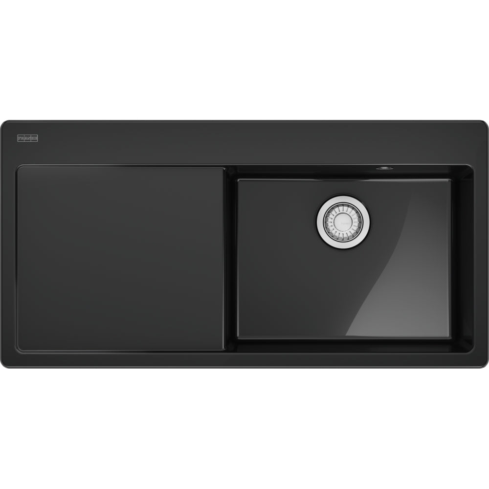 FRANKE Spüle MYK 611-100A links Onyx glänzend Tropfteil links 124.0747.153