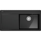 FRANKE Spüle MYK 611-100A links Onyx glänzend Tropfteil links 124.0747.153