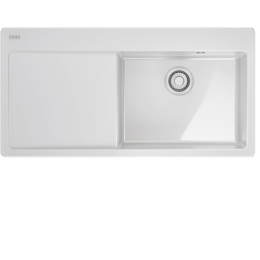 FRANKE Spüle MYK 611-100A l Glacier glänzend Tropfteil links 124.0747.155