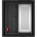 FRANKE Becken KNG 110-37 Matt Black C Collection Drehknopf + Zubehör 125.0747.719