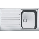 FRANKE Edelstahlspüle AGX 211-86  Edelstahl Druckknopf Edelstahl 127.0380.403
