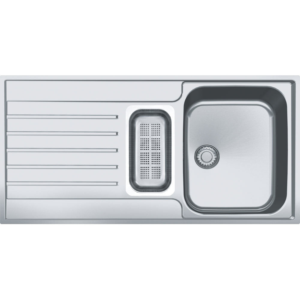 FRANKE Edelstahlspüle AGX 251-100 G Edelstahl Druckknopf Edelstahl 127.0380.391