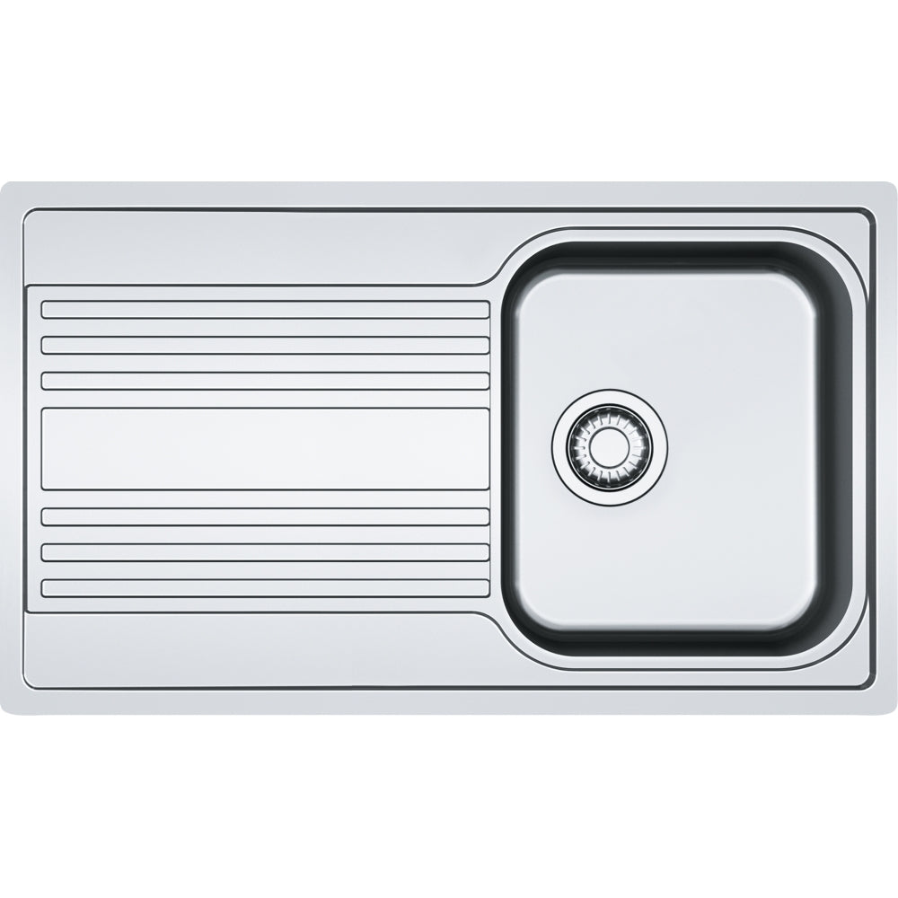 FRANKE Edelstahlspüle RPX 211-86 Edelstahl Drehknopf Chrom 127.0371.767