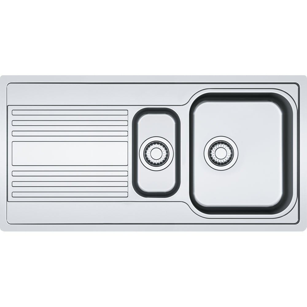 FRANKE Edelstahlspüle RPX 251-100 Edelstahl Drehknopf Chrom 127.0371.769