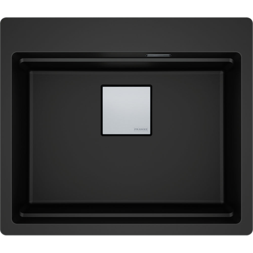 FRANKE Becken KNG 210-53 A Black Matt Druckknopf Edelstahl 135.0747.287