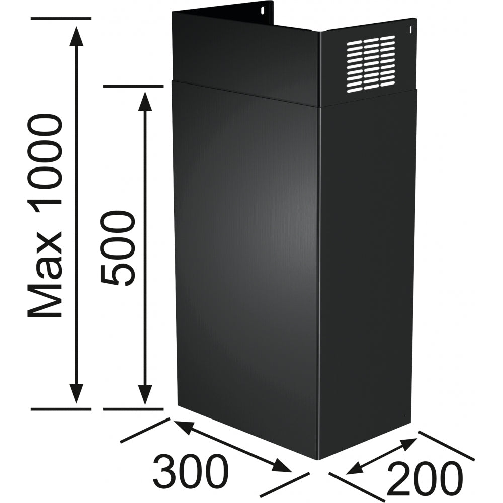 FRANKE Teleskopschacht Neo Lago Kamin Dunstabzug schwarz 112.0285.288