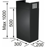 FRANKE Teleskopschacht Neo Lago Kamin Dunstabzug schwarz 112.0285.288