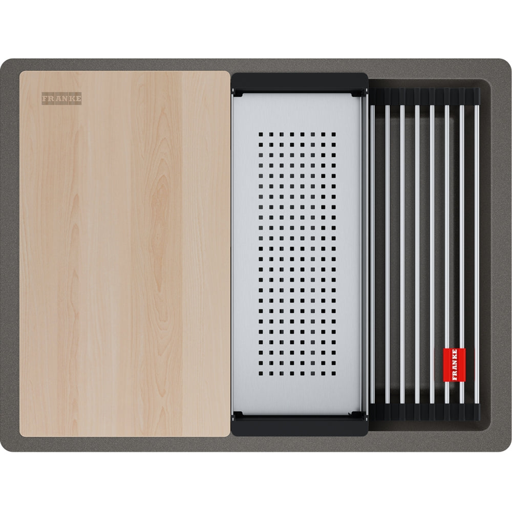 FRANKE Becken KNG 210-53 Schiefergrau Druckknopf Edelstahl 135.0747.293