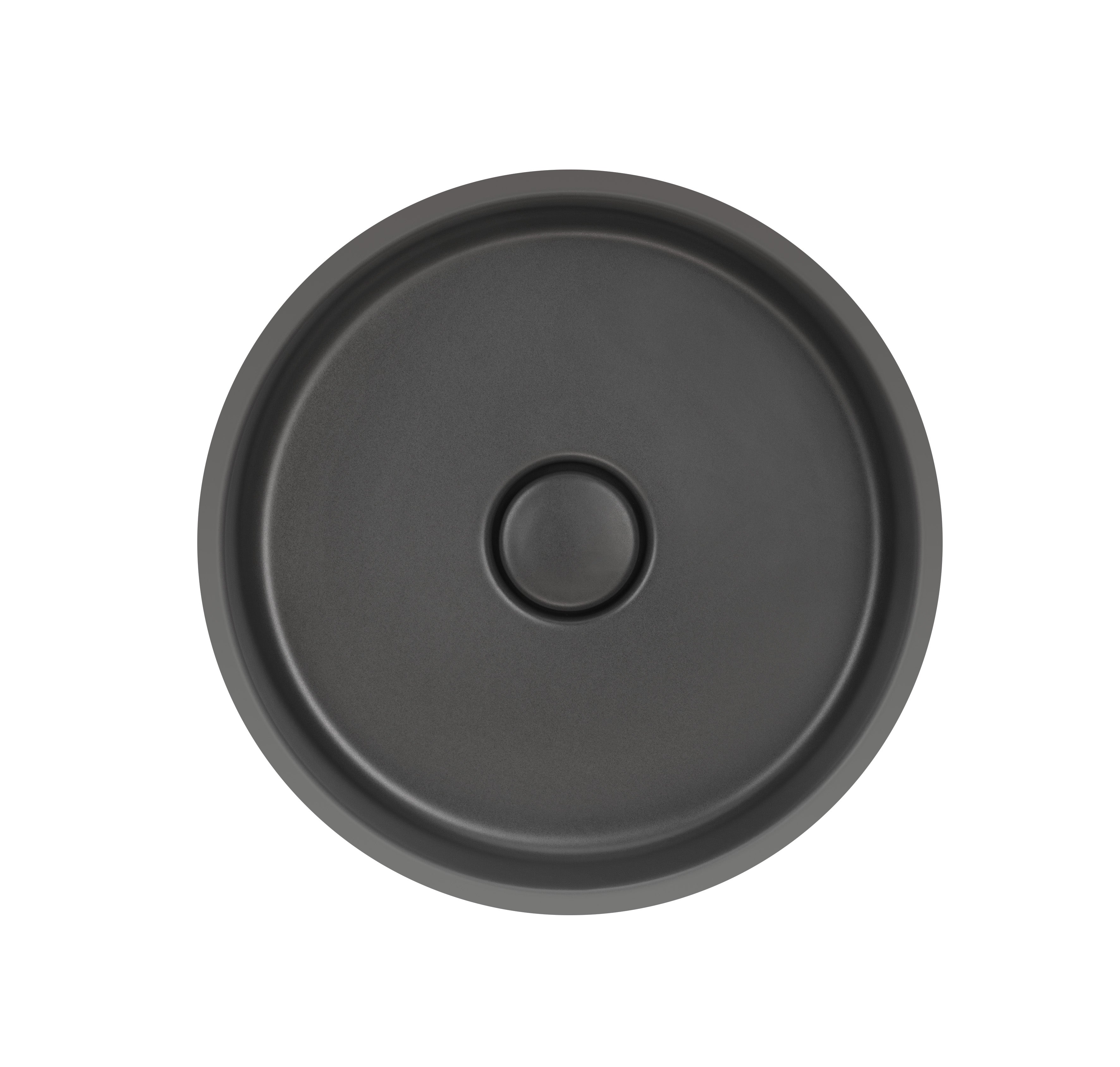 SYSTEMCERAM Einbauspüle Patera 40 U/g Schiefer 85 inkl. Excenterbetätigung, für 50 cm Schrankbreite, mit geschliffener Oberseite, inkl. Ablauf mit keramischer Abdeckung und Geberit Clou- Überlaufsystem, verschließbar Unterbau keine Beckenlage 34200285