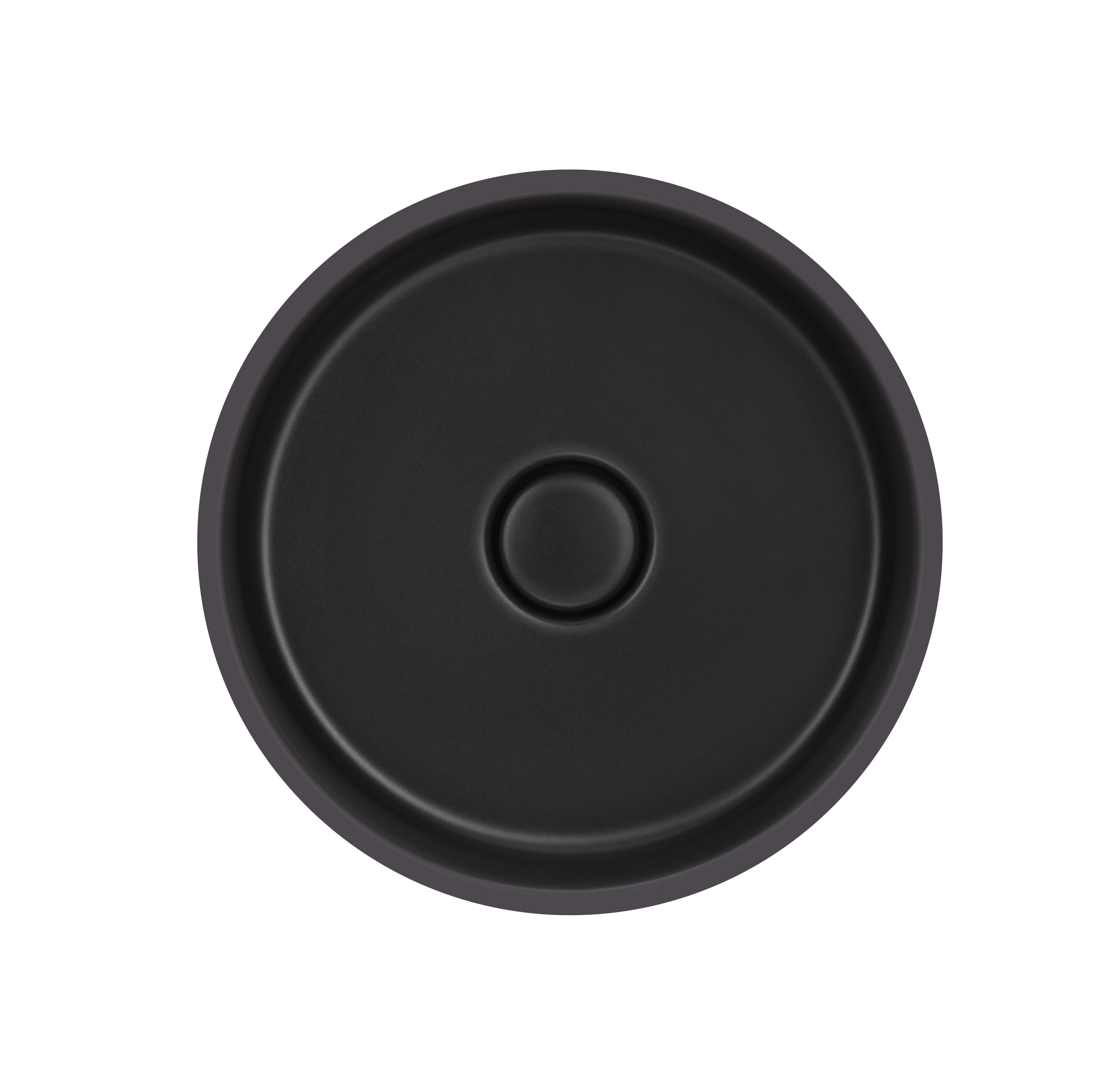 SYSTEMCERAM Einbauspüle Patera 40 U/g Nigra 87 inkl. Excenterbetätigung, für 50 cm Schrankbreite, mit geschliffener Oberseite, inkl. Ablauf mit keramischer Abdeckung und Geberit Clou- Überlaufsystem, verschließbar Unterbau keine Beckenlage 34200287