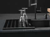 SYSTEMCERAM Einbauspüle Premium Faltmatte Schwarz 345 x 450 mm   843