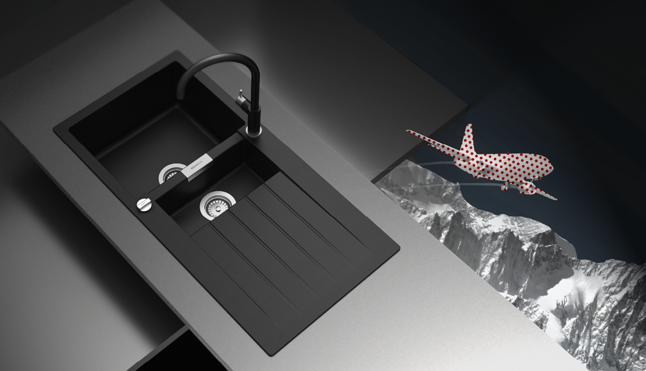 SCHOCK Spüle Auflage Primus D-150-A Cristalite Nero PRID150AGNE