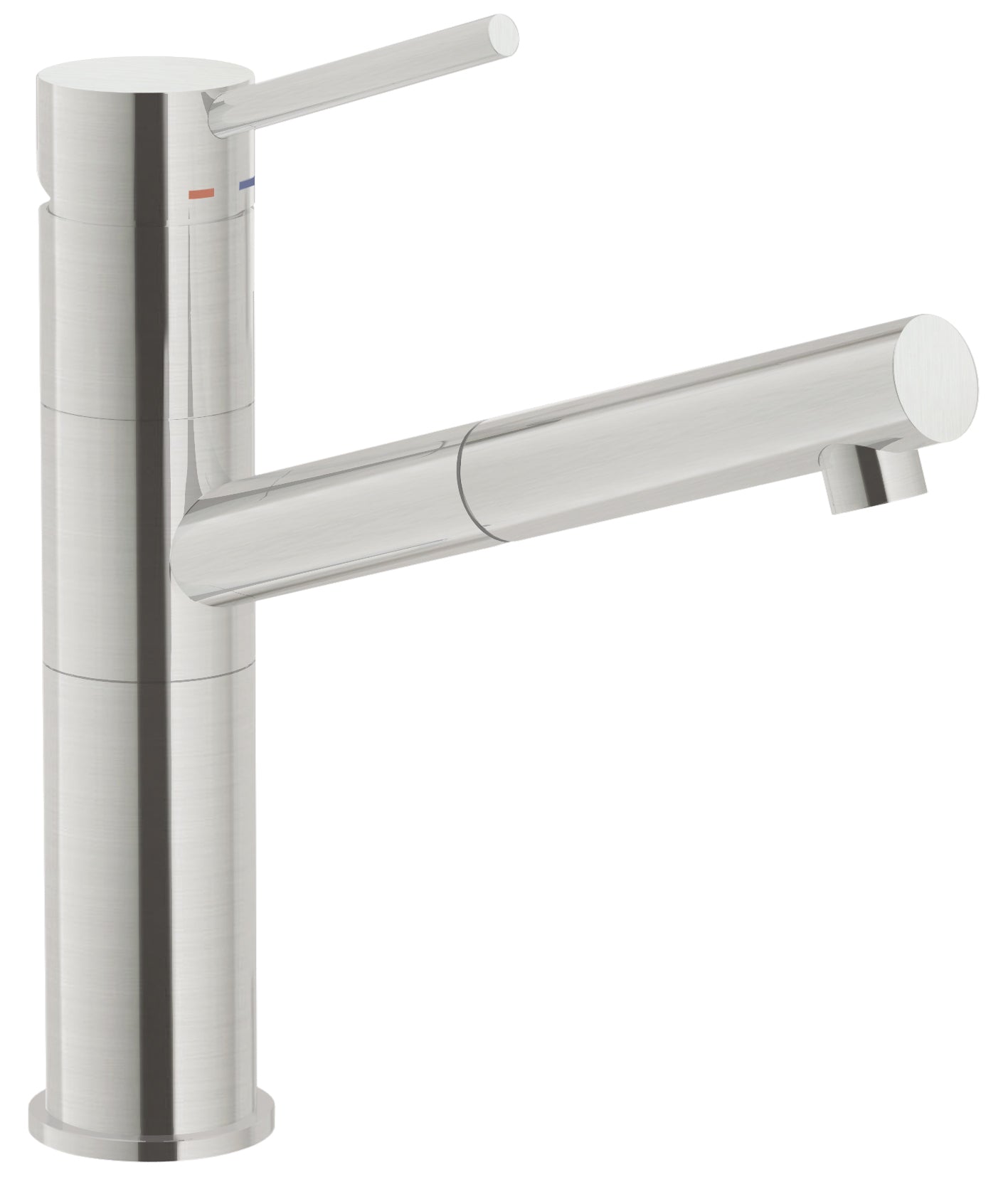SYSTEMCERAM Armatur Snow h. Ausl. Edelstahl finish   10373