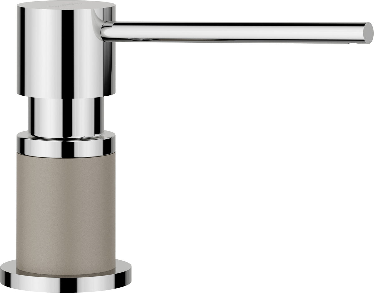 BLANCO LATO Spülmittelspender SILGRANIT-Look zweifarbig tartufo/chrom 525816