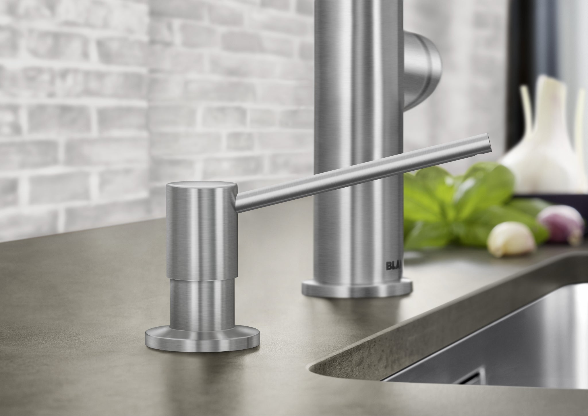 BLANCO TORRE Spülmittelspender metallische Oberfläche satin platinum 527722