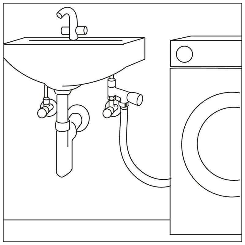 Auslaufventil  3/8" chrom
