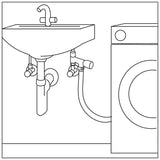 Auslaufventil  3/8" chrom