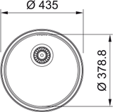 FRANKE Edelstahlbecken ROX 610/110-38 rund Edelstahl Handbedienung 101.0725.057