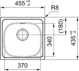 FRANKE Edelstahlbecken SKN 610-37 (44) Handbedienung 101.0714.957
