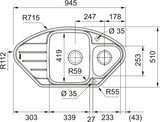 FRANKE Edelstahlspüle SKX 651-95 E Edelstahl Handbedienung 101.0714.951