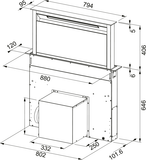 SYSTEMCERAM Einbauspüle Stema 90 F Be. Re. Jasmin 19 inkl. Handbetätigung, für 60 cm Schrankbreite, Spüle zum flächenbündigen Einbau mit Sinktop Resteausguss, inkl. 4 x Eckradien R 10 Auflage Becken rechts 55520119