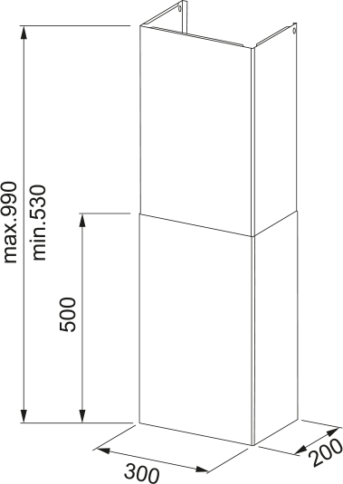 FRANKE Teleskopschacht Neo Lago Kamin Dunstabzug schwarz 112.0285.288