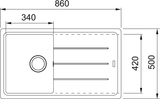 FRANKE Fragranitespüle BFG 611-86 Cashmere Drehknopf Edelstahl 114.0336.916