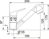FRANKE Novara Plus Auszugsbrause Cashmere Obenbedienung 115.0470.666
