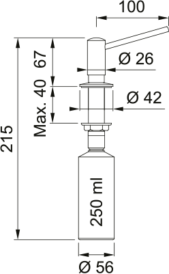 FRANKE Spülmitteldispenser Novita Edelstahl  119.0177.893