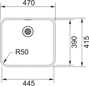 FRANKE Edelstahlbecken EOX 110-45 Edelstahl Handbedienung  122.0197.995