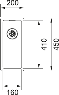 FRANKE Edelstahlbecken BXX 210/110-16 Edelstahl Handbedienung  127.0374.672