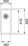FRANKE Edelstahlbecken BXX 210/110-16 Edelstahl Handbedienung  127.0374.672