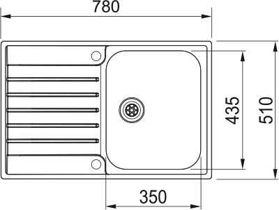 FRANKE Edelstahlspüle AGX 211-78 Edelstahl Druckknopf Edelstahl 127.0476.541
