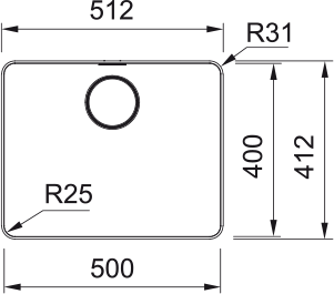FRANKE Edelstahlbecken MYX 210-50 Edelstahl Handbedienung  127.0658.063