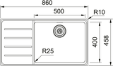 FRANKE Edelstahlspüle MYX 211-86 Edelstahl Druckknopf Edelstahl 127.0642.075