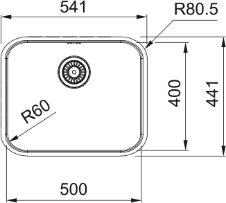 FRANKE Edelstahlbecken SRX 210-50 Edelstahl Drehknopf Chrom 127.0708.297