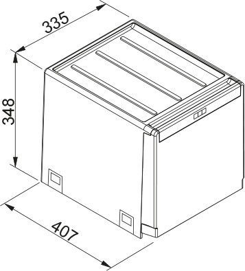 FRANKE Sorter Cube 40 3-fach 1x14,2x7 Handauszug 134.0039.329