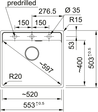 FRANKE Fragranitebecken MRG 210-52 A Steingrau Druckknopf Edelstahl 135.0682.961