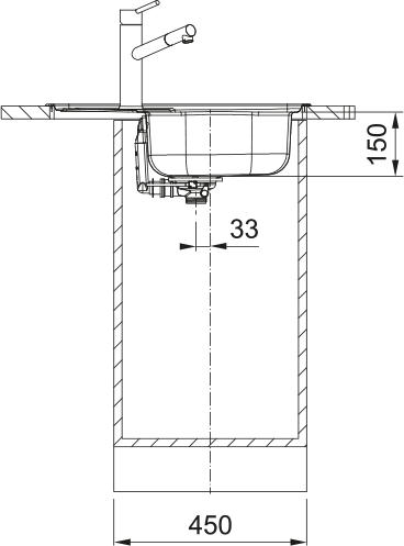 FRANKE Edelstahlspüle FLN 611-62 (44) Handbedienung 101.0738.585