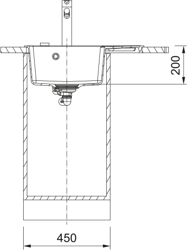 FRANKE Fragranitespüle CNG 611-62 A Black Matt Drehknopf Edelstahl 114.0627.619