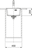 FRANKE Fragranitebecken MRG 610-37 A Onyx Handbedienung  114.0658.216