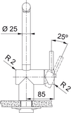 FRANKE Atlas Neo Window Niederdruck Edelstahl Seitenbedienung 115.0521.437