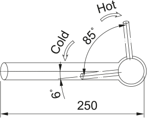 FRANKE Orbit Festauslauf Edelstahl Obenbedienung 115.0569.290