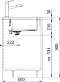 FRANKE Edelstahlbecken MRX 110-45 Edelstahl Handbedienung  122.0553.943