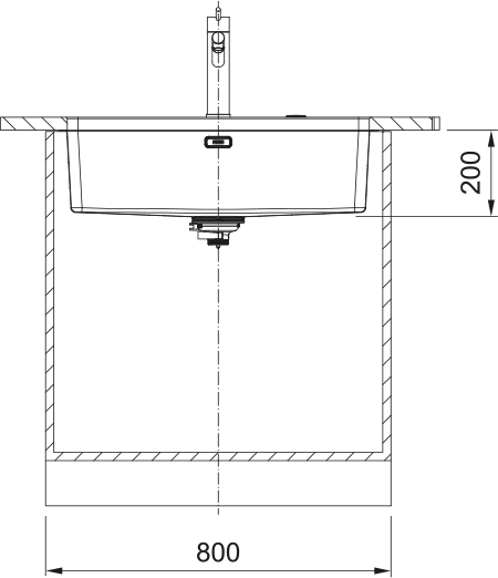 FRANKE Edelstahlbecken MYX 110-70 Edelstahl Handbedienung  122.0658.053