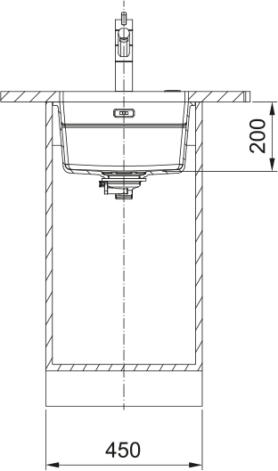 FRANKE Becken KNG 110-37 Schiefergrau Druckknopf Edelstahl + Zubehör 125.0747.724