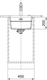 FRANKE Becken KNG 110-37 Matt Black C Collection Drehknopf + Zubehör 125.0747.719