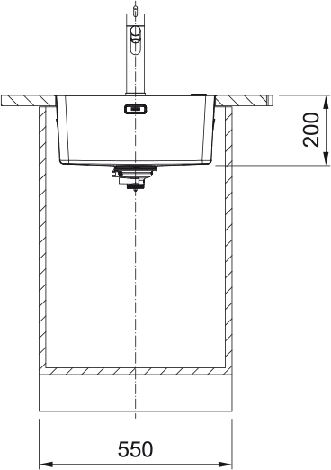 FRANKE Edelstahlbecken MYX 210-45 Edelstahl Handbedienung  127.0658.064