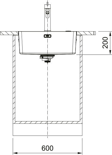 FRANKE Edelstahlbecken MYX 210-50  Edelstahl Handbedienung  127.0622.697